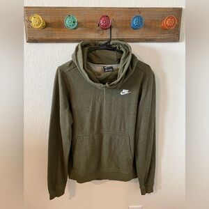 Forest green cowl nike hoody